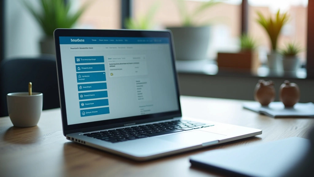 Laptop-Bildschirm zeigt Bankingportal mit Überweisungsformular und Sparplan-Einstellungen, Tastatur im Hintergrund